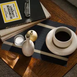 식탁매트 매트 스트라이프 테이블 PVC 다이닝 블랙