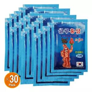 [무료배송] 30팩 글루홍삼 건강패드 한방파스 골드인삼