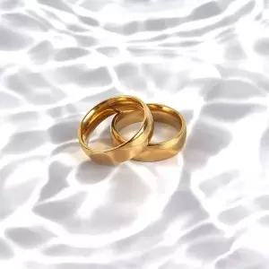 금색 ZF 써지컬스틸 티타늄반지