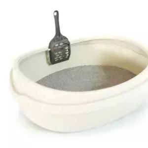 고양이 평판 보급형 화장실 대형 아이보리 1P 토일렛-WD418BB_