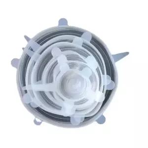 아크릴케이스 실리콘 6종 세트 신선도 커버 스트레치 그릇 덮개 냉장고 전자레인지 밀봉 필름