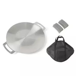 BBQ그릴팬 만능큐 스텐 그리들 손잡이 가방포함 캠핑불판 40cm