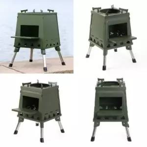 ( )카키 미니화목난로 캠핑용화목난로 화목난로 26x34cm 접이식