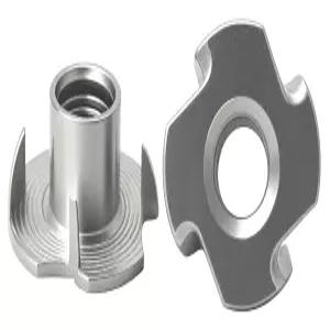 NAC 3816 T너츠 304 스테인리스 스틸 티 너트 목재 및 가구용 프롱 블라인드 4개 8PCS