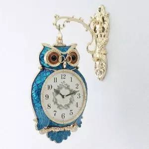소품 퍼블릭아트 스마트 부엉이 양면시계 블루