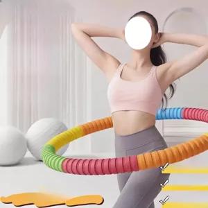 실 훌라후프 2kg 나선형퍼플화이트 자주색흰색 지압