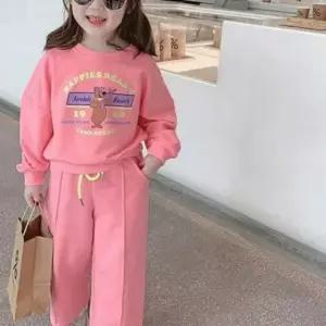 여아 아동 봄 가을 맨투맨 트레이닝 팬츠 세트