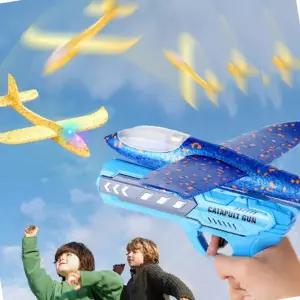 비행기 슈팅건 세트 에어 글라이더 LED 반짝이는 어린이 장난감 선물