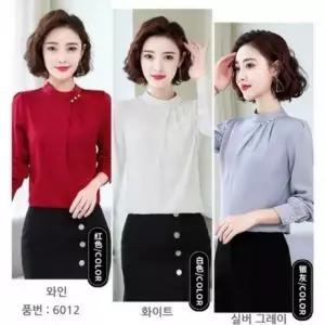 쉬폰 블라우스 정장셔츠 터틀넥 긴소매 봄여름 쉬폰 블라우스 긴소매 봄여름 여성