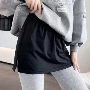 레이어드 스커트 여름스커트 봄스커트 가을스커트 스커트 여름 여자속치마 트임치마 짧은 봄치마 가을