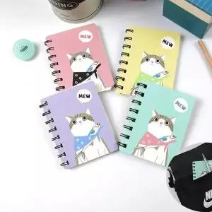 ZF 스프링 포켓 휴대 소형 미니 노트 수첩1P 고양이