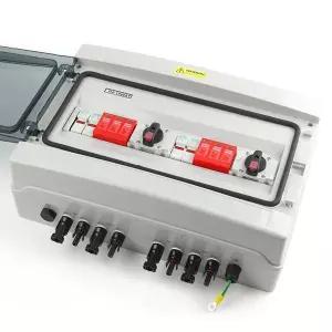 호환 IP65 2입력 2출력 1000V PV 결합기 DC 퓨즈 절연 스위치 SPD 벽걸이형 방수 방진 서지 번개 보호