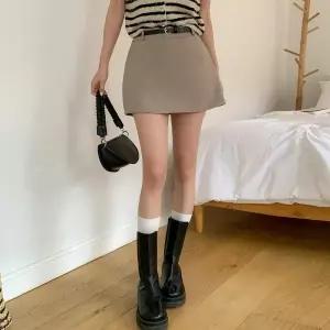 |KHK1999|여성용 벨트 포함 미니 스커트 바지