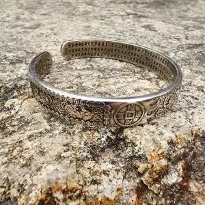 육자진언 실버 팔찌 불교 재물운 기도