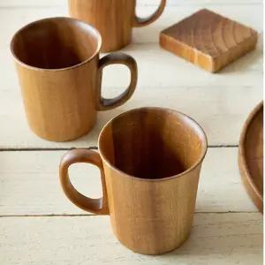 술잔 300ml 음료수잔 물컵 물잔 원목 나무 원목컵 나무컵