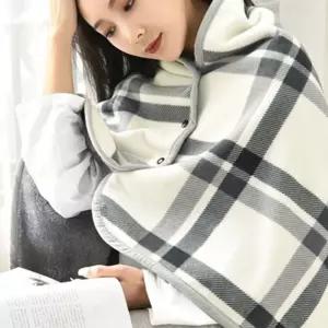 똑딱이 무릎담요 학생담요 대형 망토담요 학교담요 치마담요 100X140