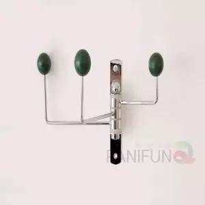 회전 옷걸이 3구 그린 소형옷걸이 3구옷걸이 옷걸이행거 현관옷걸이 원목옷걸이