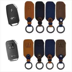 스마트키커버 카니발 4세대 스마트키 보호케이스 가죽 커버 호환 키홀더 안전 D21 팩