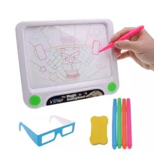 [제이커머스]3D 매직드로잉보드 / 입체 안경 그림판 형광그림판 3D그림판 장난감 완구