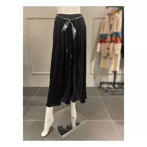 르니앤맥코이 리본 끈 벨트 벨벳 스커트 (MM12SK703HJY)