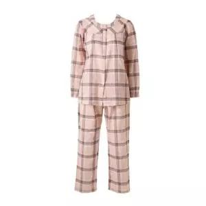 [갤러리아] 여]와코루 간절기용 면 요루 체크잠옷{파자마) [WPA2512W/PK]