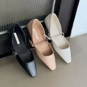 [라일리] Rly 슬림 포인트 포인티드 여성 메리제인 힐 미들힐