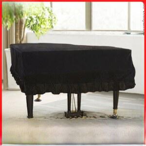 그랜드 피아노 덮개 학원 연습실 교회 인테리어 벨벳 커버 블랙 그린 골드 옐로우