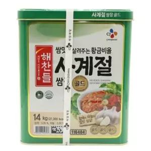 해찬들 사계절 쌈장 골드 말통 14kg