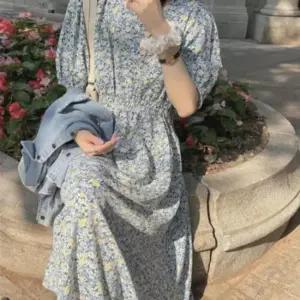 [라일리여성의류] Rly 페미닌 플라워 포인트 반팔 원피스 JSC-d00