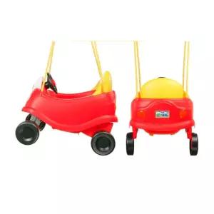 9개월 아기 방문틀 귀여운 입체 캐릭터 자동차형 운전대 그네+그네봉 놀이터 대형완구