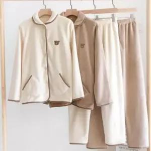 수면잠옷세트 남성 여성 커플 수면 곰돌이 극세사 겨울 잠옷 세트