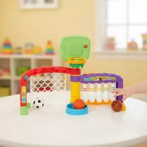 리틀타익스 베이비 스포츠센터 3in1 접이식 볼링 축구 농구대 공놀이 골대 일체형 유아체육