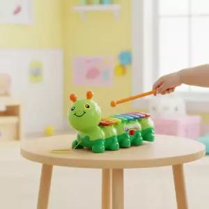 애벌레 실로폰 악기놀이 노래하는 건반 브이텍 음악 동요 음률악기 연주 유아 영유아 멜로디
