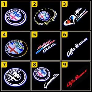 알파 로메오 스파이더 줄리아 줄리에타 147 156 159 미토 스텔비오 GT 2개 패션 LED 자동차 도어 웰컴 라이