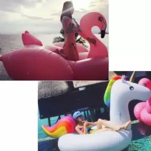 물놀이튜브 샤인빈 사계절 물놀이 초대형튜브 유니콘/플라밍고