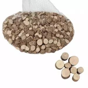 뚝딱 천연나무 조각 원형 미니 500g 약1000개 만들기 교구 재료