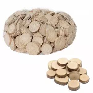 뚝딱 천연나무 조각 원형 중 500g 약240개 만들기 교구 재료