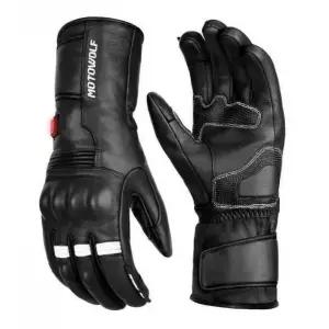 클래식 바이크 글러브 가죽 라이딩 스키 열선 방한