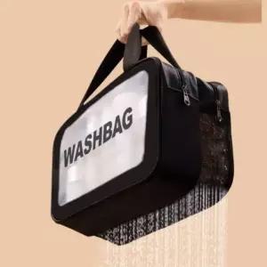 목욕바구니블랙 망사가방 물빠짐 더블 비치백 수영 파우치 히트템 워