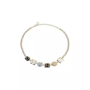 [엘러브] 새상품 샤넬 25C 레터링 로고 참 네크리스 골드/멀티컬러 샴페인골드 6ET0532