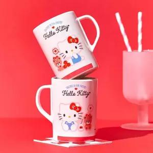 산리오 헬로키티 손잡이 길쭉컵 260ml 1개 멜라민 유아 아동 어린이 캐릭터 선물 물컵 어린이집 유치원 