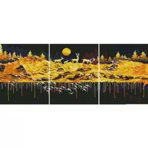 캔버스액자보석십자수 황금재물동산 (3종) (캔버스) 보석십자수 40x50