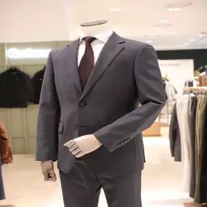 [BON]본 울혼방 스트레치 테일러드 슬림핏 마이크로 그레이 수트 BNEFJA010