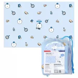 1인용 미니돗자리 폭신한 봉주르비숑 피크닉매트 블루