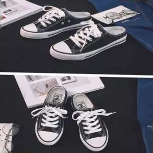 여자 블로퍼 캔버스 뮬 운동화 캔버스뮬 캔버스슬리퍼