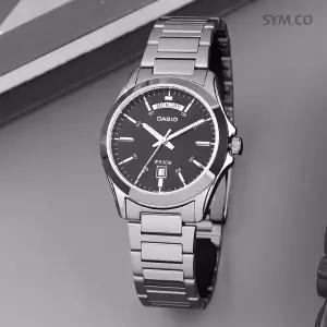 [카시오] MTP-1370D-1A1 클래식 라운드 데이데이트 정장 남자 메탈시계 d