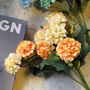 [콩심팥심]촬영소품 수국 조화 꽃다발 옐로우