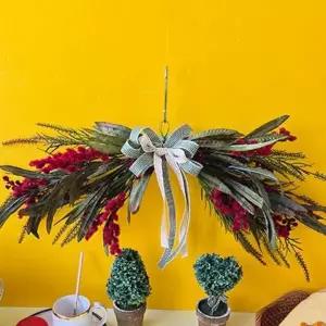 [셀러에이드]레드폼폼 장식 크리스마스 가렌더 조화 벽걸이