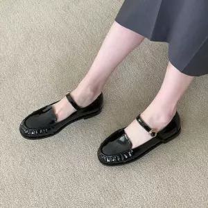 [아리앤] 에나멜 메리제인 여성로퍼 1cm