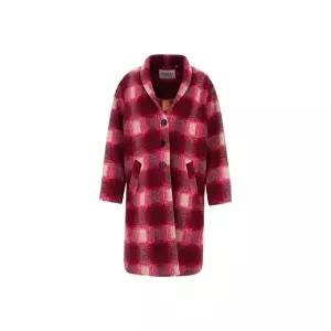 [이자벨마랑]14주년 가브리엘 GABRIEL 체크 울 코트 푸시아 MA0019FA A3D27E 40FA